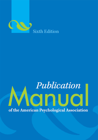 Publication manual of the American Psychological Association