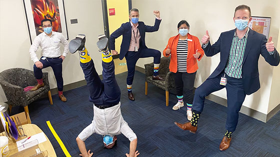 Our paediatric team celebrating Crazy 4 Docs Day